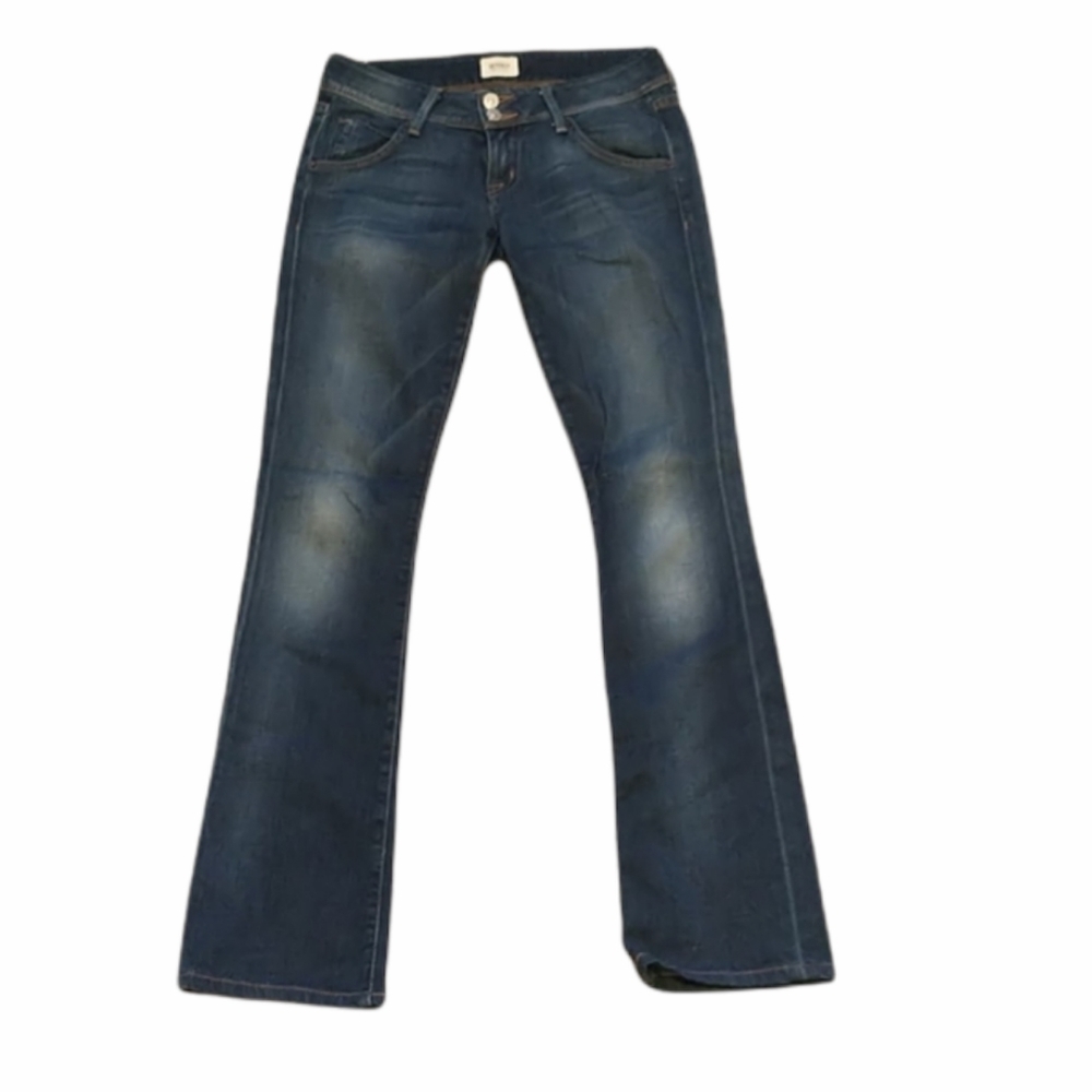 Hudson Blue Faded Button Flap Pockets Jeans, Size 24. Inseam 30